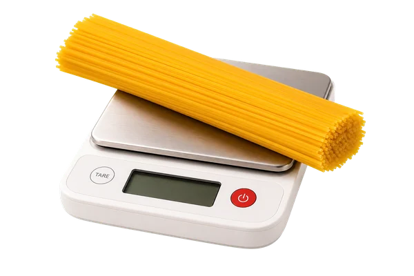 Balance de cuisine compacte avec spaghetti