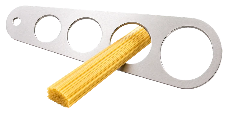 Doseur à spaghetti inox 1 à 4 portions avec pâtes